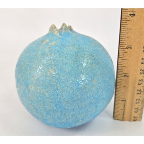 Manousos Chalkiadakis Ceramic Pomegranate Paperweight Greek Studio Artist - Picture 8 of 12
